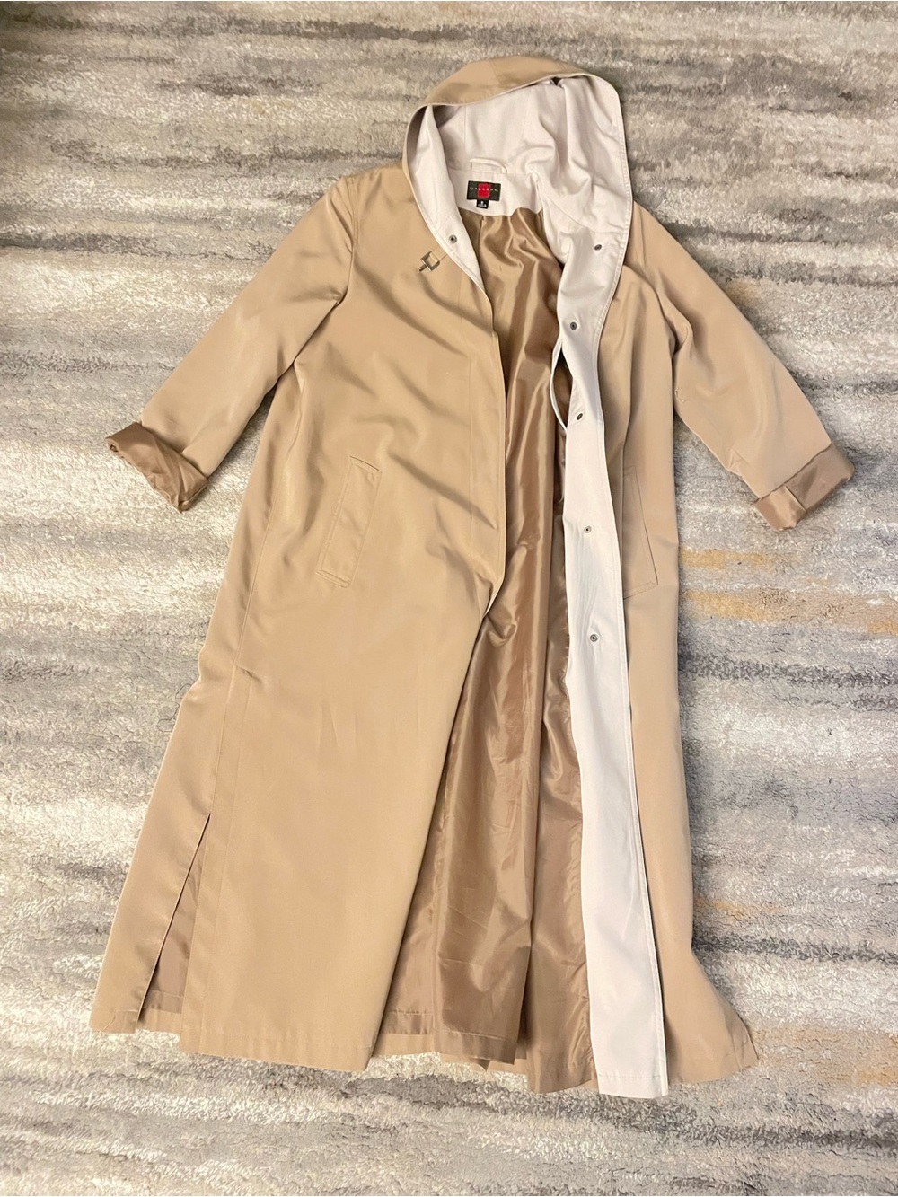 Gallery Light Beige Coat with Tan Lining